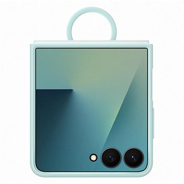 Coque Samsung Galaxy Z Flip7 en Silicone avec Anneau EF-PF766TMEGWW - Cyan clair