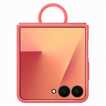 Coque Samsung Galaxy Z Flip7 en Silicone avec Anneau EF-PF766TREGWW - Rouge