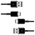 Câble USB-A / USB-C Samsung EP-DG930MBEGWW - 2 Pcs. - Noir