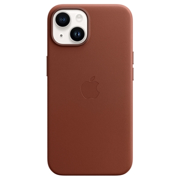 Coque iPhone 14 en Cuir avec MagSafe Apple MPP73ZM/A - Terre de Sienne