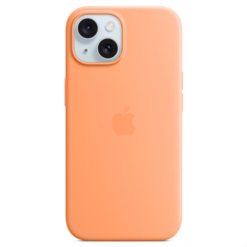 Coque iPhone 15 en Silicone avec MagSafe Apple MT0W3ZM/A - Sorbet à l\'orange