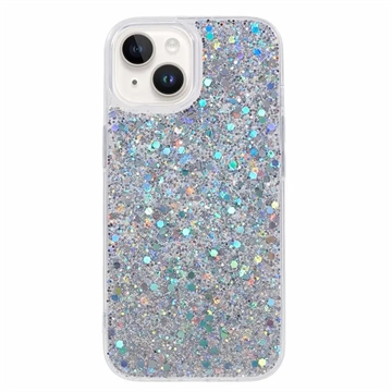 iPhone 15 Plus Glitter Flakes TPU Case