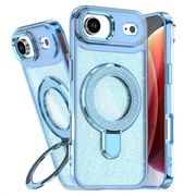 Coque hybride pailletée iPhone Air avec Kickstand - Compatible MagSafe - Bleu