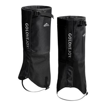 Guêtres imperméables Golovejoy HX39 - Doublure en peluche pour la randonnée, l\'escalade et le ski - L - Noir