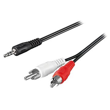 Câble Adaptateur Audio 3.5mm / 2 x RCA Goobay - 1.5m