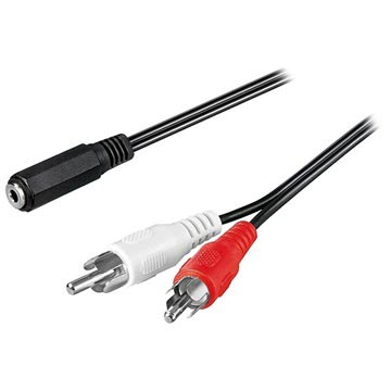 Câble Audio Goobay 3.5mm Femelle / 2X RCA Mâle - 1.4m