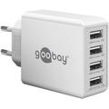 Chargeur mural Goobay 30W 4x USB-A - Blanc