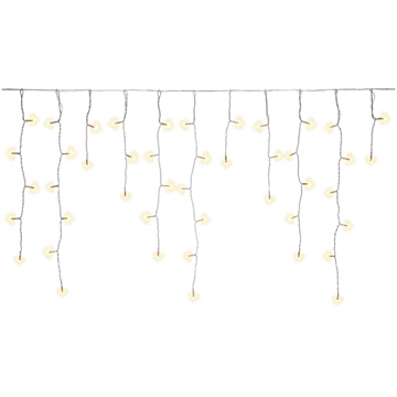 Guirlande lumineuse Goobay Icicle avec minuterie - 400 LEDs - Blanc chaud