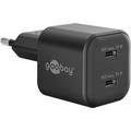 Goobay Nano GaN Dual USB-C PD Fast Charger 35W - Noir