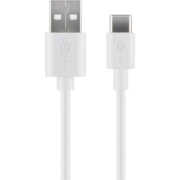 Goobay Câble USB-C 0.5m - USB-C/USB-A - Blanc