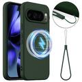 Coque Google Pixel 10 Pro en Silicone Liquide - Compatible MagSafe - Vert Foncé