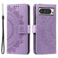 Étui Portefeuille Google Pixel 11 Pro XL Mandala avec dragonne - Violet