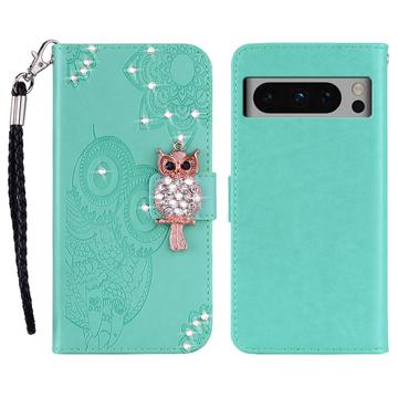 Etui Google Pixel 8 Pro Hibou Strass - Cyan