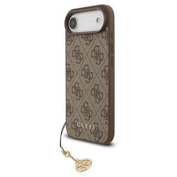 Coque hybride iPhone Air Guess 4G Charm - Compatible MagSafe - Marrone