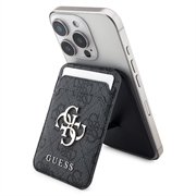 Guess 4G Porte-cartes avec logo en métal et support - Compatible MagSafe - Noir
