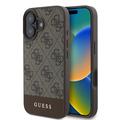Coque Hybride iPhone 16 Guess 4G Stripe - Marrone