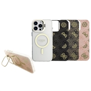 iPhone 16 Pro Max Guess Étui MagSafe pour appareil photo avec support galvanisé et arrière-plans interchangeables