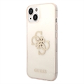 Coque Hybride iPhone 14 Plus Guess Glitter 4G Big Logo - Doré