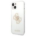 Coque iPhone 14 Pro Max en TPU Guess Glitter 4G Big Logo - Transparente