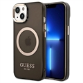 Coque Hybride iPhone 14 Guess Gold Outline MagSafe