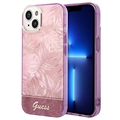 Coque Hybride iPhone 14 Guess Jungle Collection - Rose