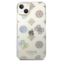 Coque Hybride iPhone 14 Plus Guess Peony Glitter - Blanche