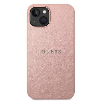 Coque Hybride iPhone 14 Plus Guess Saffiano - Rose