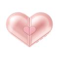 Enceinte Bluetooth H5 en forme de cœur transformable, 5W - Rose