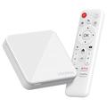 H96 Max H313 4K Ultra HD Android TV Box avec télécommande vocale - Blanc