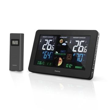 Station météo Hama Premium avec port USB - Noir