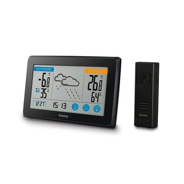 Station météo Hama Touch avec capteur extérieur sans fil - Noir