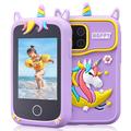 Jouet intelligent pour enfants Happy Unicorn Z10 X Type avec appareil photo, 20 jeux, lecteur de musique - violet