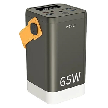 Hepu XXL HP211 60000mAh Banque d\'alimentation avec 2xUSB-C PD, 4xUSB-A - 65W - Noir