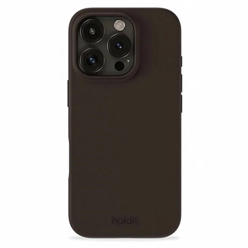 Coque iPhone 16 Pro Max en Silicone Holdit - Noire