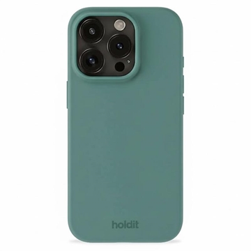 Coque iPhone 16 Pro Max en Silicone Holdit - Vert mousse