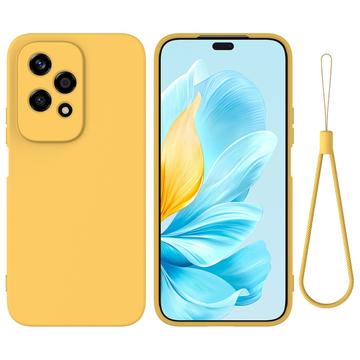 Coque Honor 200 Lite en Silicone Liquide - Jaune