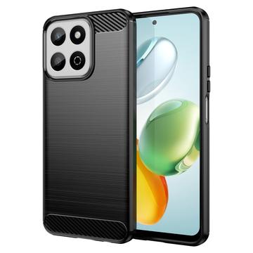 Coque Honor 200 Smart en TPU Brossé - Fibre de Carbone