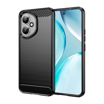 Coque Honor 400 en TPU Brossé - Fibre de Carbone - Noire