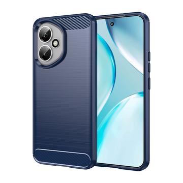 Coque Honor 400 en TPU Brossé - Fibre de Carbone - Bleue