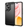 Coque Honor 400 Pro en TPU Brossé - Fibre de Carbone - Noire