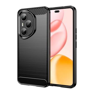 Coque Honor 400 Pro en TPU Brossé - Fibre de Carbone - Noire