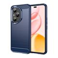 Coque Honor 400 Pro en TPU Brossé - Fibre de Carbone - Bleue