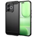 Coque Honor 600 Lite en TPU Brossé - Fibre de Carbone