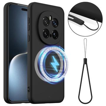 Coque Honor Magic7 Pro en Silicone Liquide - Compatible MagSafe - Noire