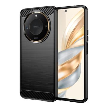 Coque Honor X60 en TPU Brossé - Fibre de Carbone