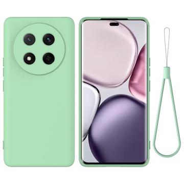 Coque Honor X60 Pro/X9c/Magic7 Lite en silicone liquide avec dragonne - Verte