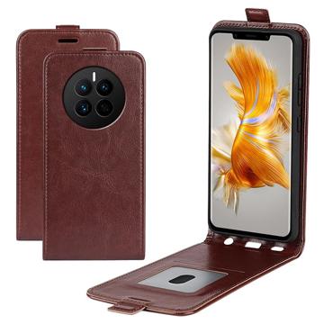 Étui à Rabat Vertical Huawei Mate 50 avec Porte-Cartes - Marron