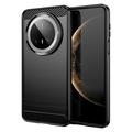 Coque Huawei Mate 70 Pro/70 Pro+ en TPU Brossé - Fibre de Carbone - Noire