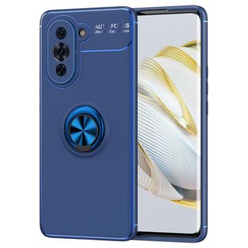 Coque Huawei Nova 10 en TPU avec Bague de Support - Bleu