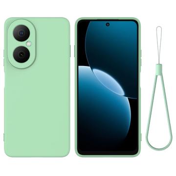 Coque Huawei Nova Y73 en silicone liquide avec dragonne - Verte